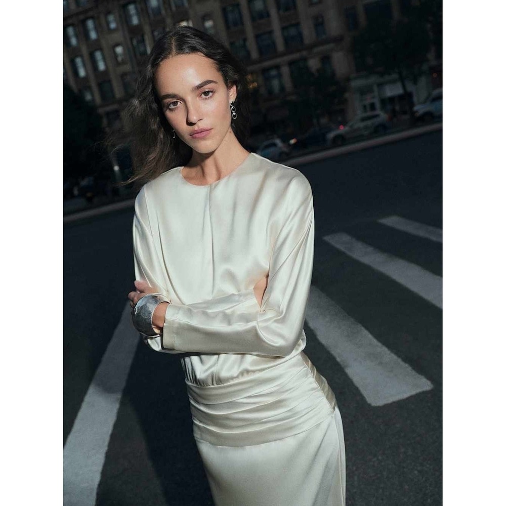 Reformation Esmee Silk Dress Ivory Brand New With Tags - Picture 9 of 12